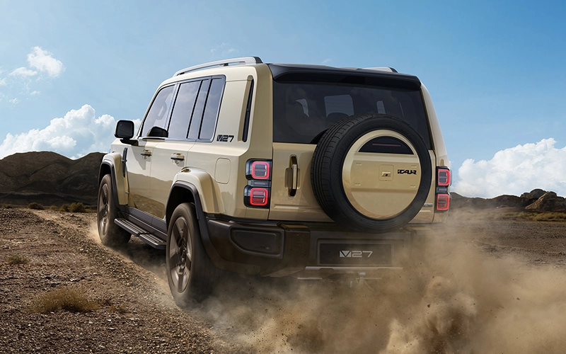 iCAUR V27 exploring an off-road landscape